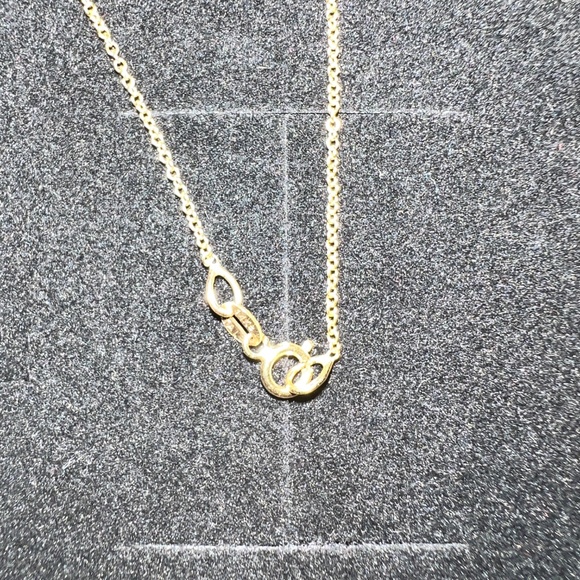 14K Yellow Gold with Diamonds Claw 18in Necklace - Picture 3 of 4